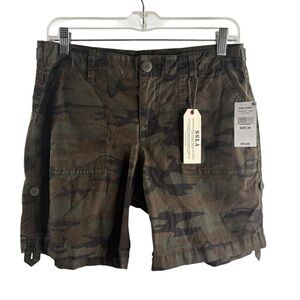 SANCTUARY SIZE 26 HUNTER GREEN CAMO COTTON SHORTS NWT $79